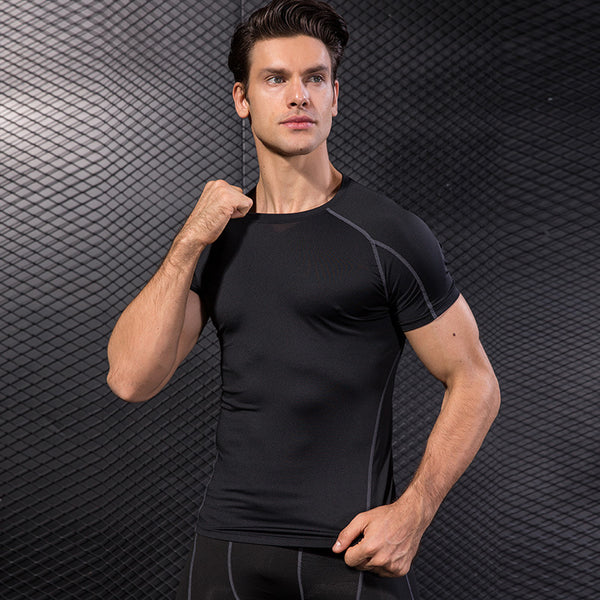 Men's PRO Tight Short Sleeve Fitness Exercise Super Amazing Store
