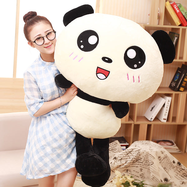 70cm Kawaii Big Head Panda Plush Toys Stuffed Soft Animal Pillow