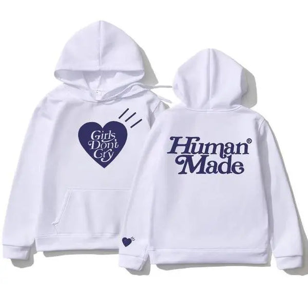 Human Made Fleece Hoodies Sweatshirt Men Women Cotton Girls - Super Amazing Store