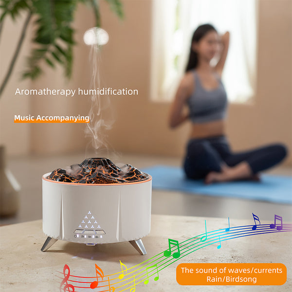 Portable Household Mini Smart Oil Simulated Flame Ultrasonic Technology Aromatherapy Air Humidifier Essential Oil Diffuser
