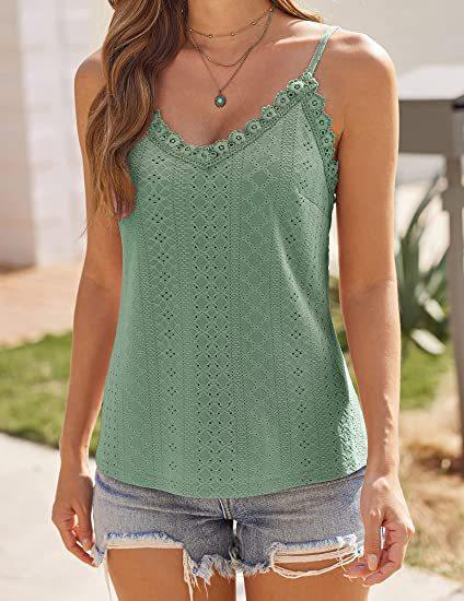 Solid Color Hollow Lace Strappy T-shirt - Super Amazing Store