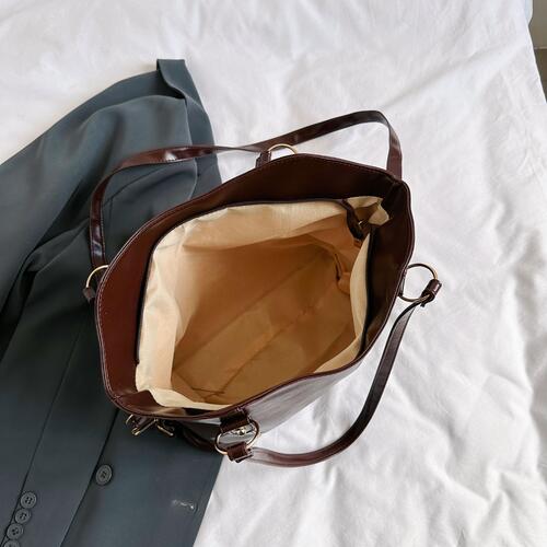 PU Leather Tote Bag Trendsi