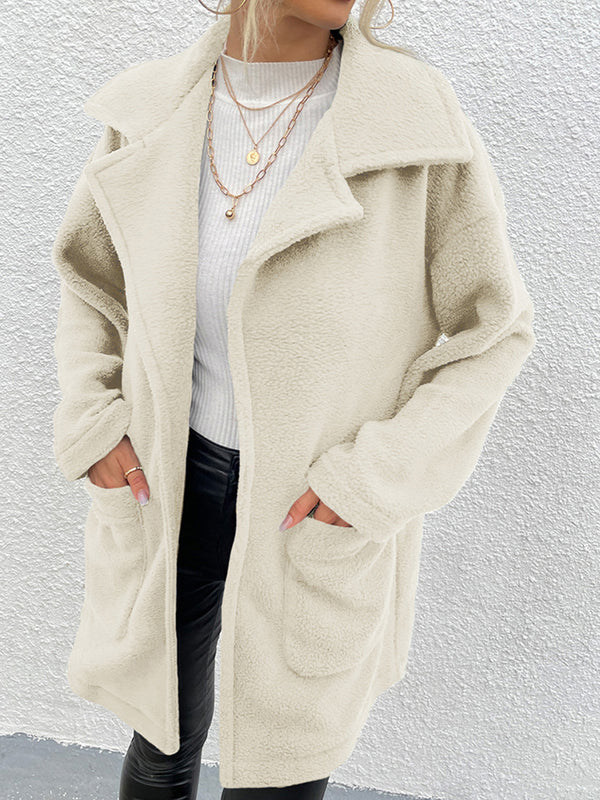 Dropped Shoulder Coat with Pockets - Super Amazing Store