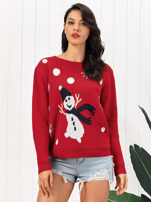 Snowman Round Neck Sweater - Super Amazing Store