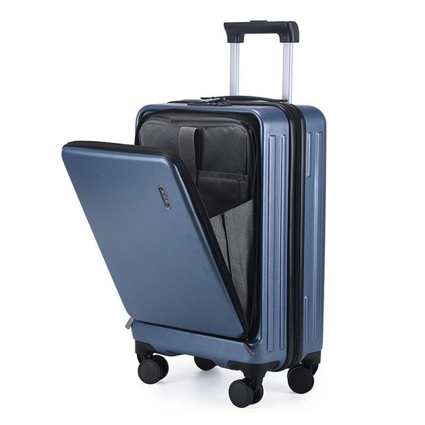 Business suitcase fashion front opening password box boarding box suitcase universal wheel 20-inch luggage case male suitcase - Super Amazing Store