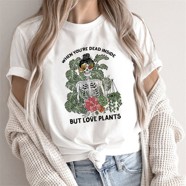 Fashion Tarot Women Print T-shirts Female Cartoon Tops - Super Amazing Store