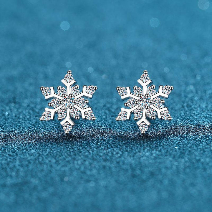 Women's Sterling Silver Snowflake Premium Earrings - Super Amazing Store