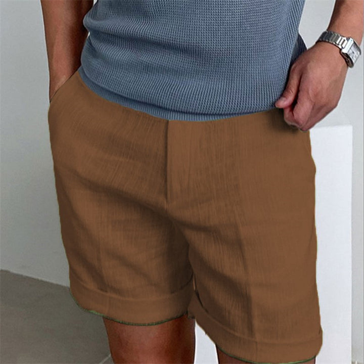 Men's Slant Pockets Pure Color Comfort Breathable Workout Shorts Q2