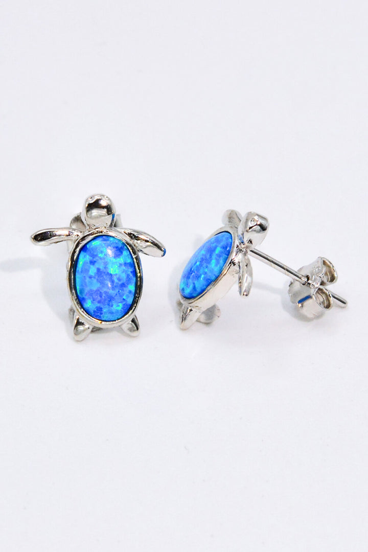 Opal Turtle Stud Earrings Trendsi