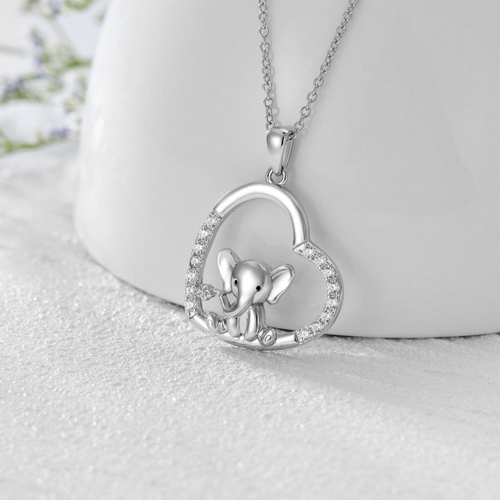 Elephant Necklace 925 Sterling Silver Elephant Pendant Necklace Elephant Jewelry Gifts for Women - Super Amazing Store