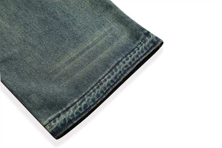 Men's Washed And Worn Denim Bell-bottom Jeans Super Amazing Store