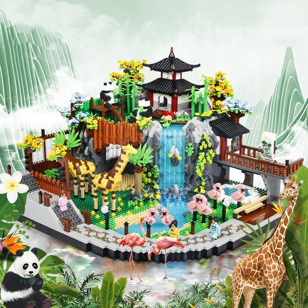 Building Series 822 Zoo Adult Assembled Building Ornaments Building Blocks Super Amazing Store