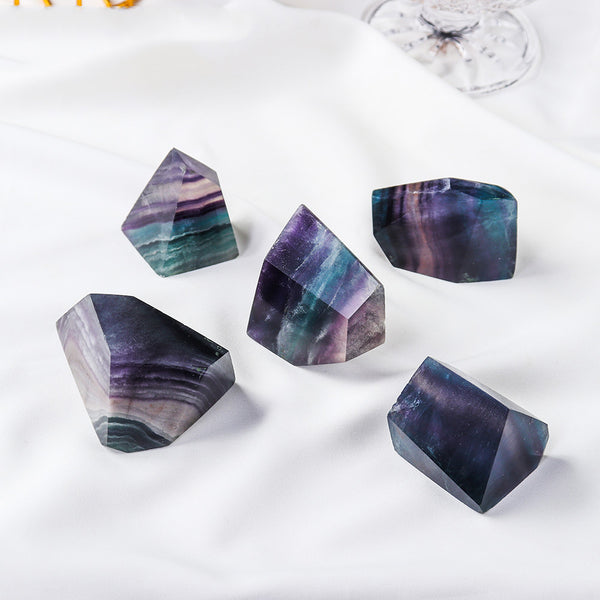 Fluorite Polyhedron Ornament Home Decor Crystal Q2