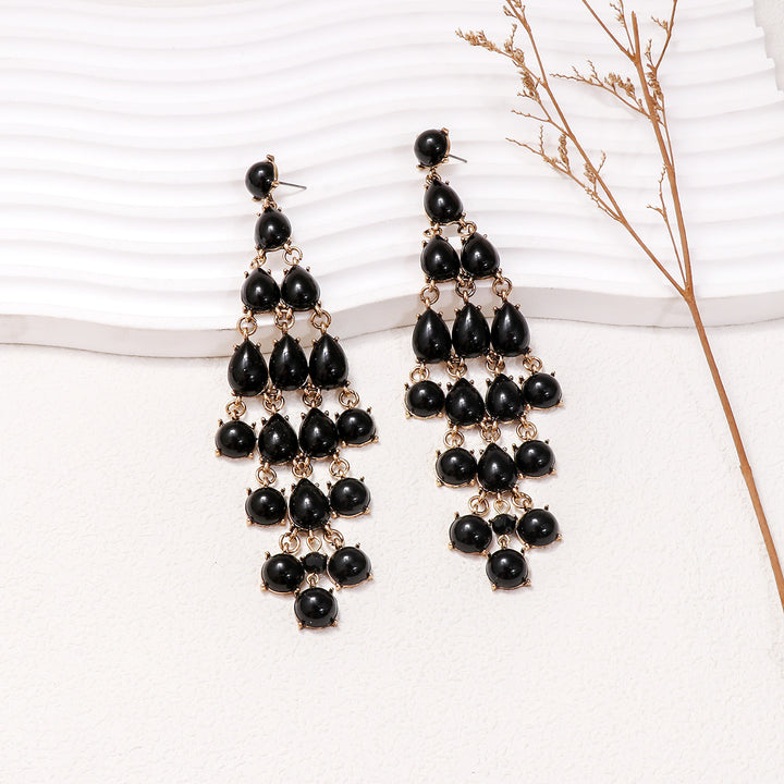 Alloy & Rhinestone Teardrop Earrings Trendsi