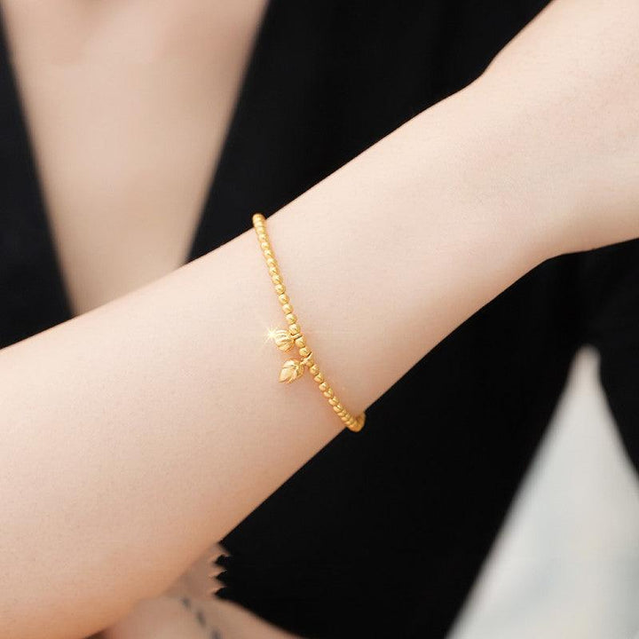 Women's Plain Chain Gold Bead Bracelet - Super Amazing Store