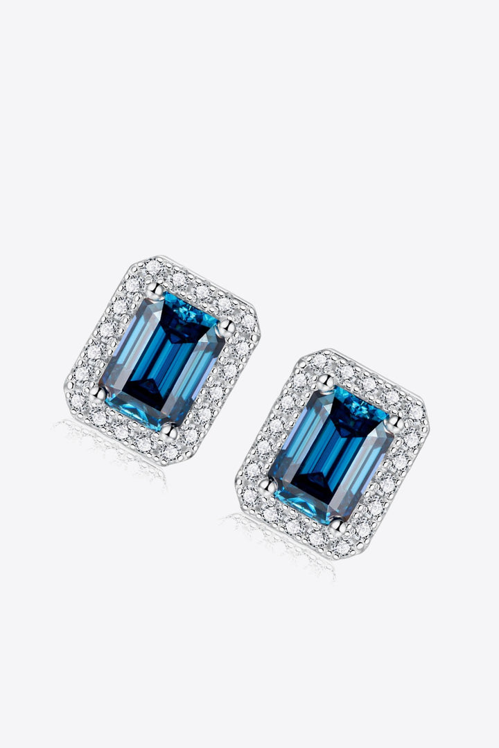 2 Carat Moissanite Stud Earrings in Indigo Trendsi