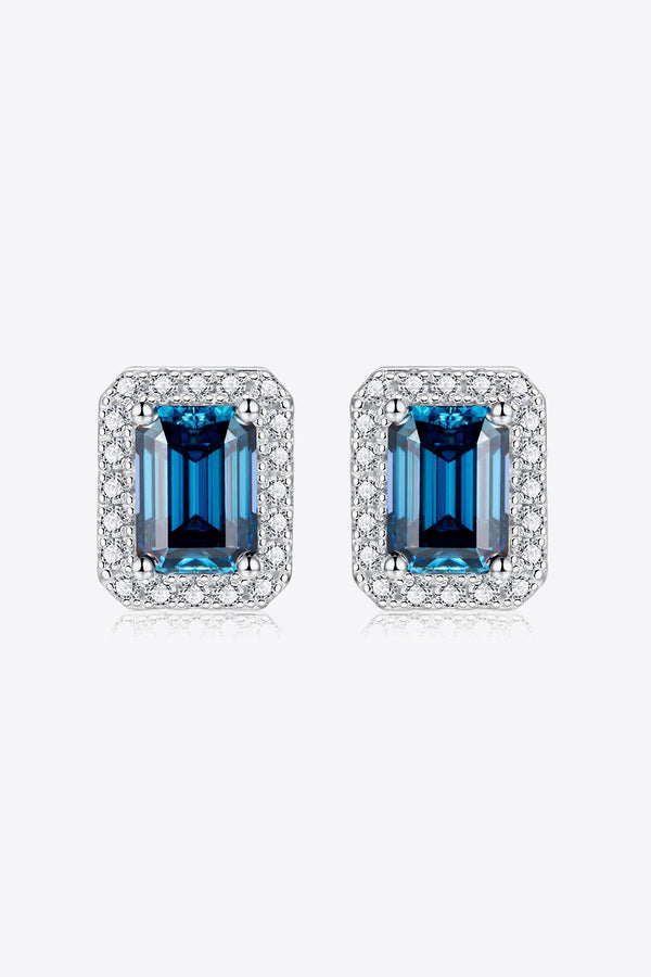 2 Carat Moissanite Stud Earrings in Indigo Trendsi