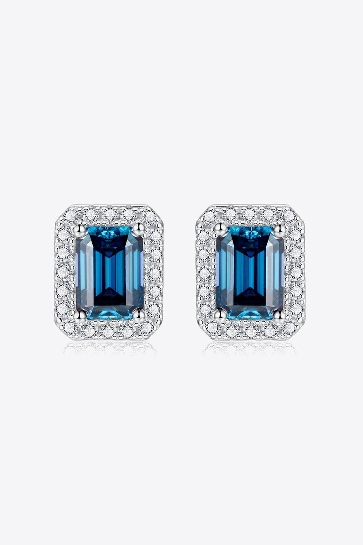 2 Carat Moissanite Stud Earrings in Indigo Trendsi