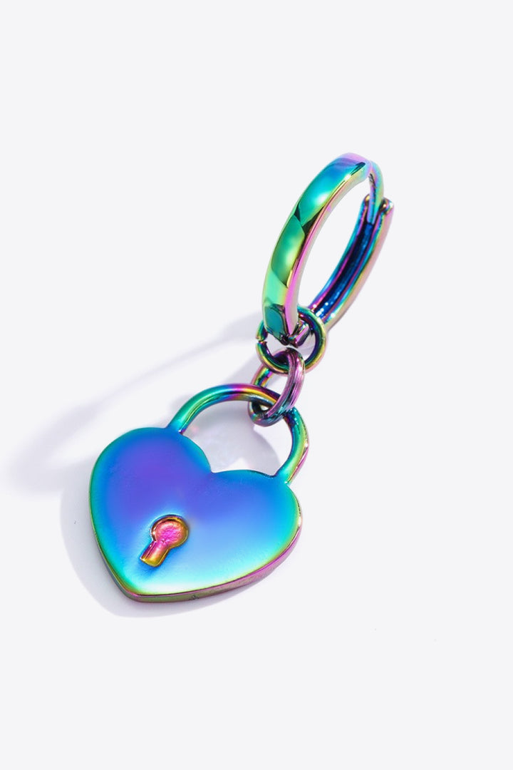 5-Pair Wholesale Multicolored Heart Drop Earrings Trendsi