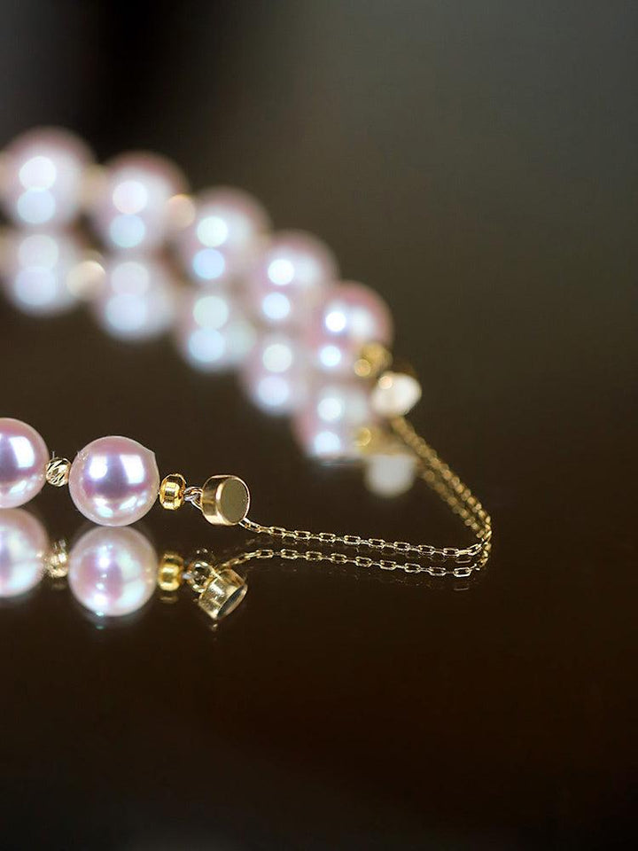 Blue Rose Laser 18K Gold Pearl Bracelet - Super Amazing Store