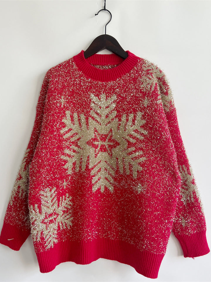 Christmas Element Round Neck Sweater Trendsi