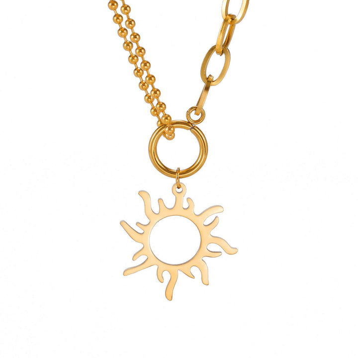 Titanium Steel Sun Pendant Necklace Clavicle Chain - Super Amazing Store