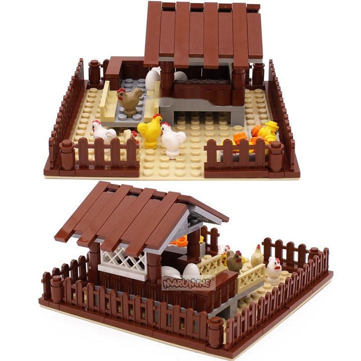 MOC Small Particle Building Blocks Animal Farm Scene Dispersion Accessories Suit Super Amazing Store