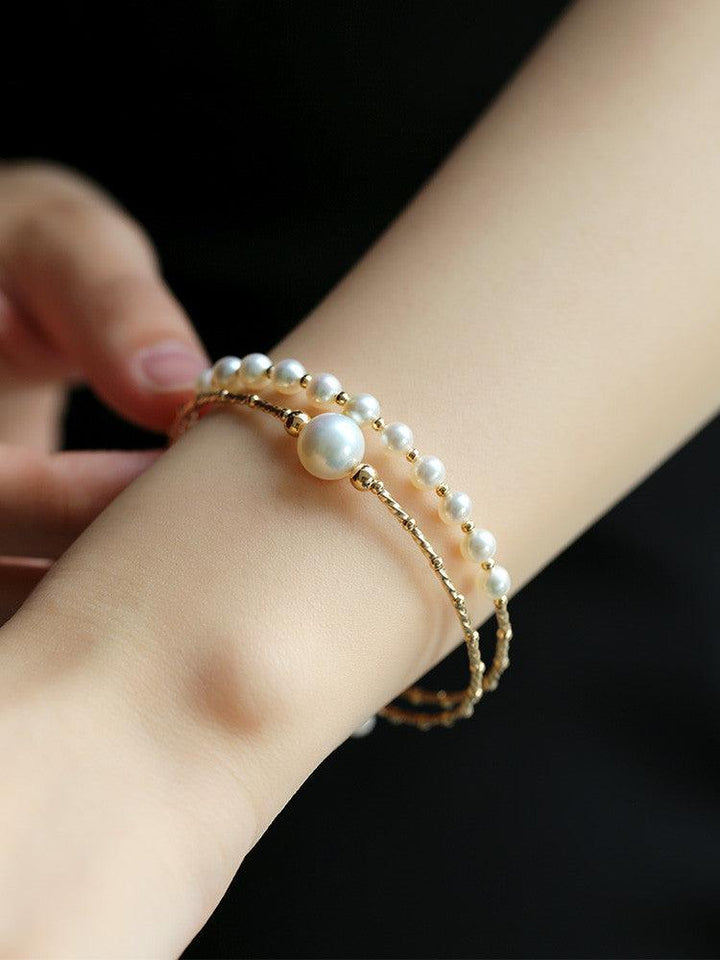 Women's Strong Light Freshwater Pearl Multi-layer Elastic Bracelet - Super Amazing Store