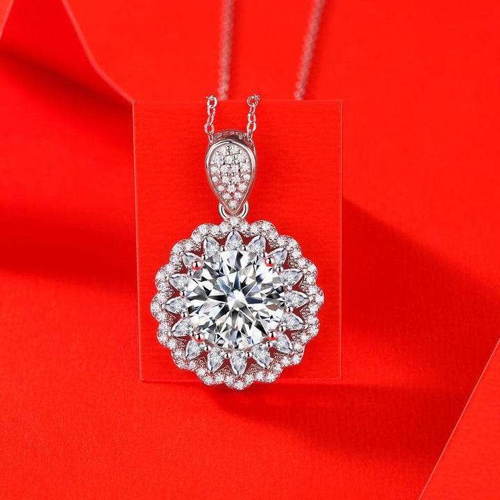 S925 Silver Necklace With Moissanite Pendant - Super Amazing Store