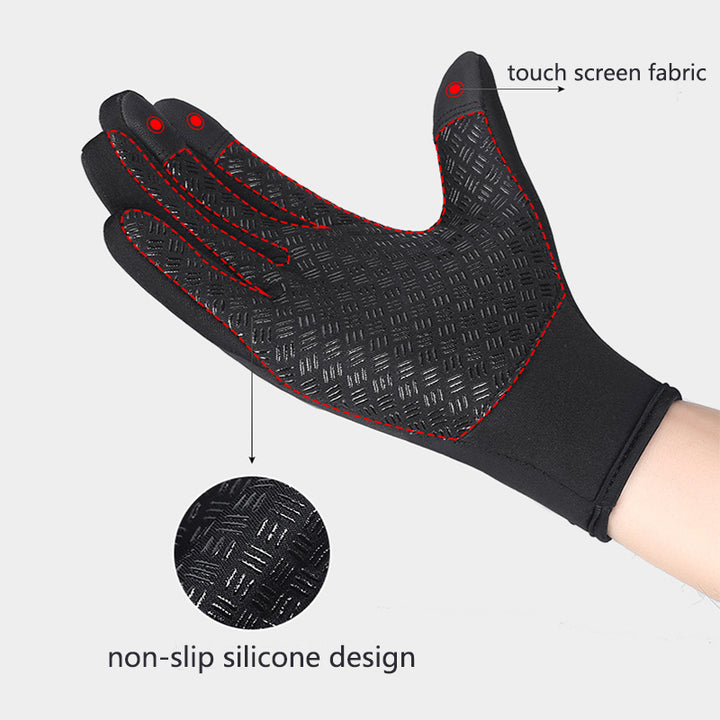 Winter Gloves Touch Screen Riding Motorcycle Sliding Waterproof Sports Gloves With Fleece - Super Amazing Store