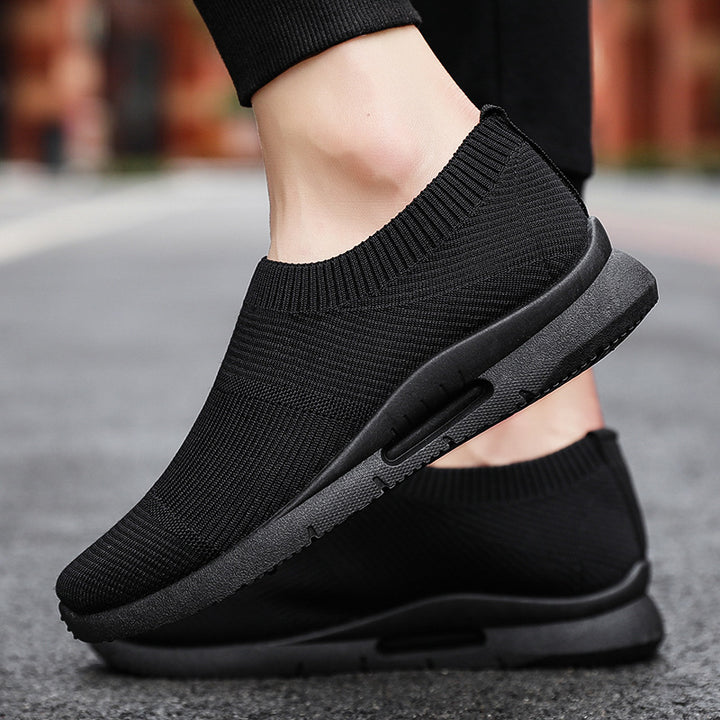 Flying Knit Sneakers Men's Mesh White Shoes Black Casual Sneakers - Super Amazing Store