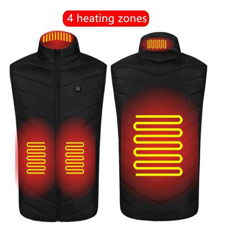 Heated Vest Washable Usb Charging Electric Winter Clothes - No Power Bank included-Super Amazing Store