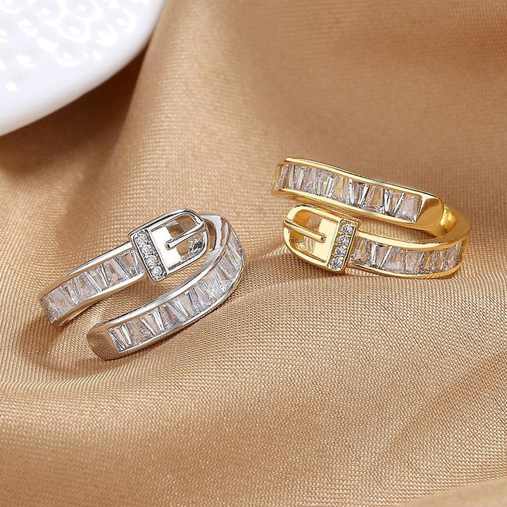 Fashion Jewelry Personalized Belt Buckle Ring Female - Super Amazing Store