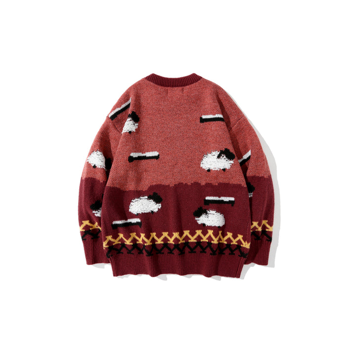 Men Sweater Sheep Printed - Super Amazing Store