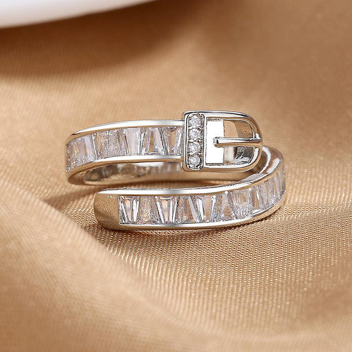 Fashion Jewelry Personalized Belt Buckle Ring Female - Super Amazing Store