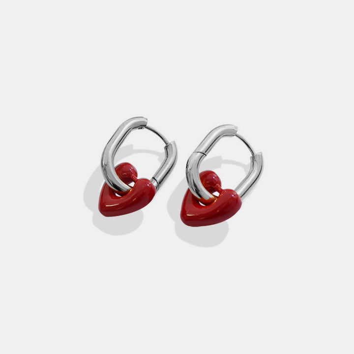 Heart Titanium Steel Earrings Trendsi