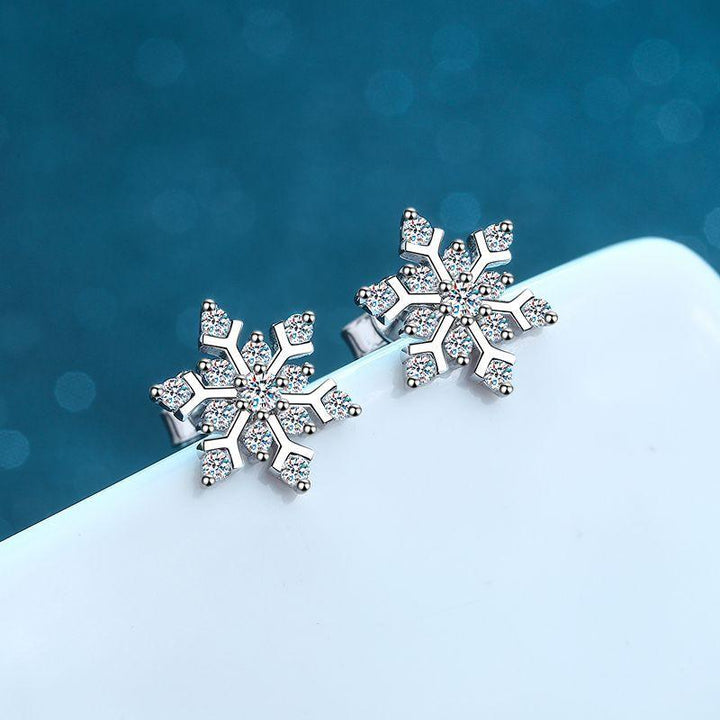 Women's Sterling Silver Snowflake Premium Earrings - Super Amazing Store