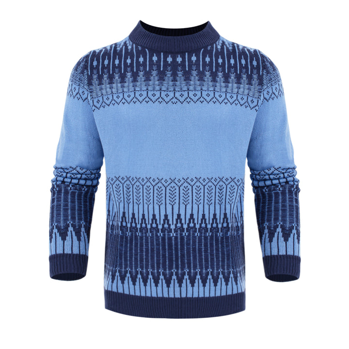 Men's Crewneck Pullover Sweater Unisex Fair Isle Long Sleeve Knitted Sweater - Super Amazing Store