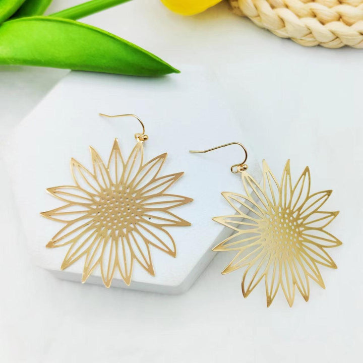 European And American SUNFLOWER Earrings Jewelry - Super Amazing Store