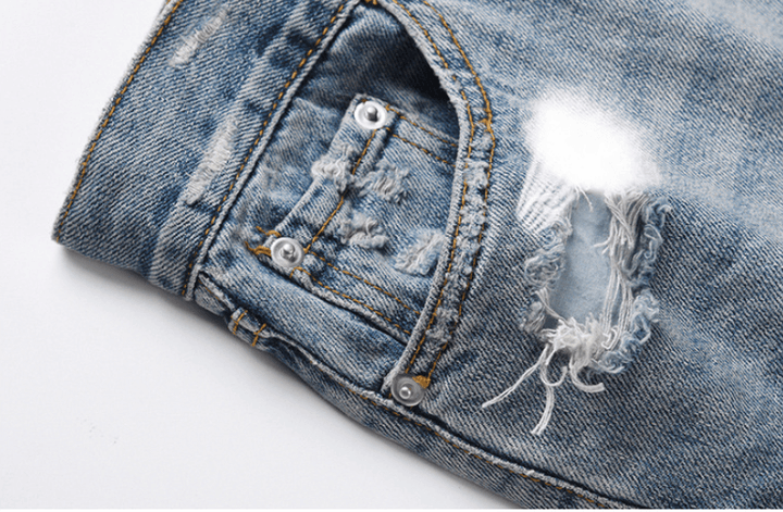 Destroy Insect Bite Men And Women Same Style High Street Fashion Jeans - Super Amazing Store