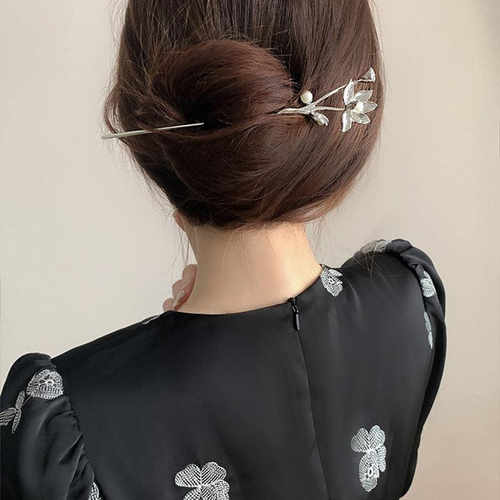 Antique Style High Sense Hairpin Simple Modern Lotus Hair Clasp - Super Amazing Store