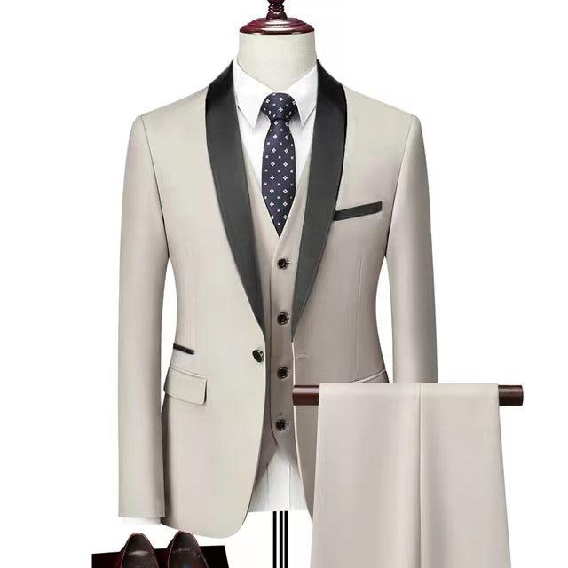 Men 3 Pieces Suit Set Men Wedding Suits Groom Tuxedos - Super Amazing Store