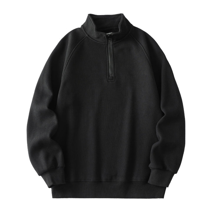 Stand-collar Fleece Sweatshirt Winter Warm Long Sleeve Q2