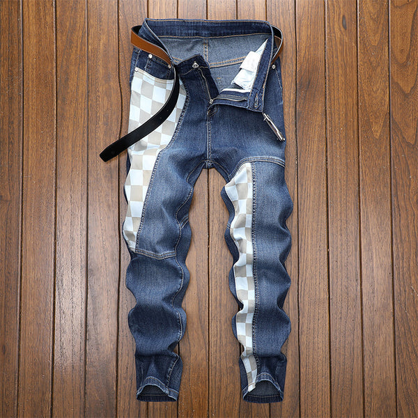 Men's Slim Stretch Stitching Jeans Q2