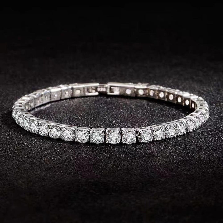 Silver High Carbon Diamond Bracelet Men And Women 5mm - Super Amazing Store