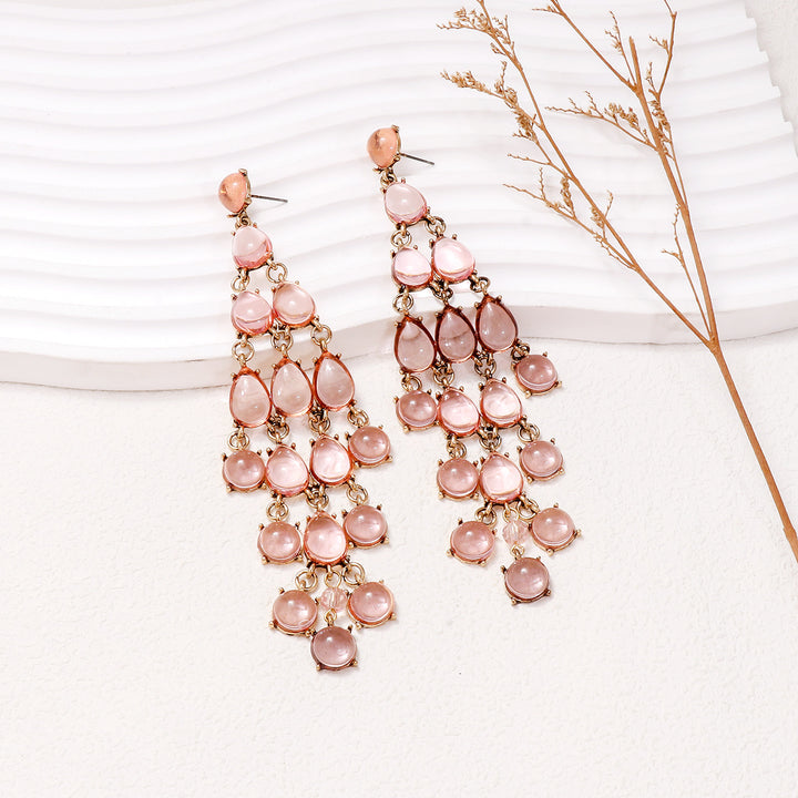 Alloy & Rhinestone Teardrop Earrings Trendsi