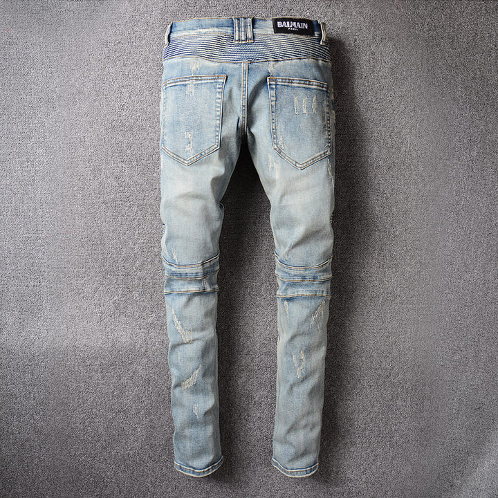 Ripped Biker Jeans-Super Amazing Store