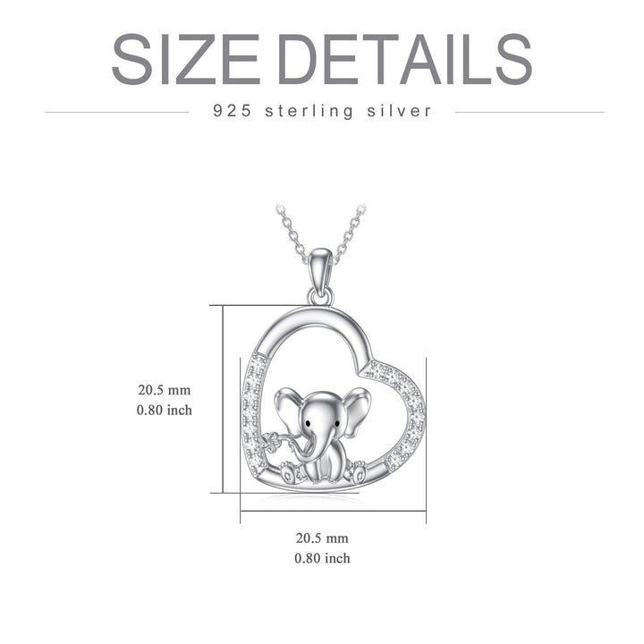 Elephant Necklace 925 Sterling Silver Elephant Pendant Necklace Elephant Jewelry Gifts for Women - Super Amazing Store