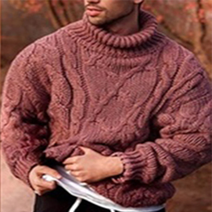 Twisted turtleneck men's sweater men's sweater - Super Amazing Store