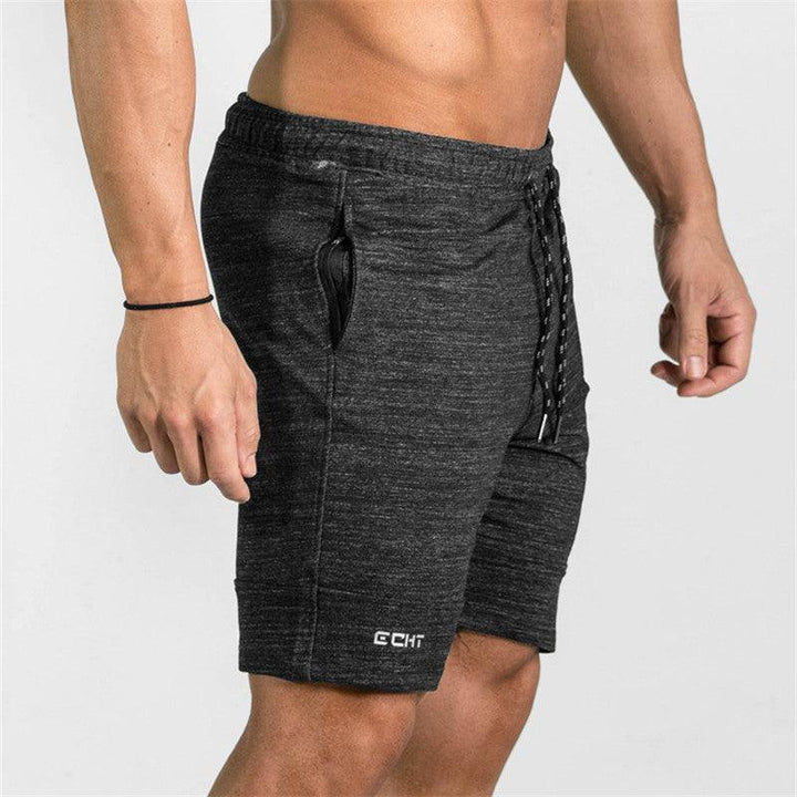 2021 Summer Men's Gyms Shorts Bodybuilding Clothing Men Fitness Zipper Pathwork Workout Cotton Shorts - Super Amazing Store